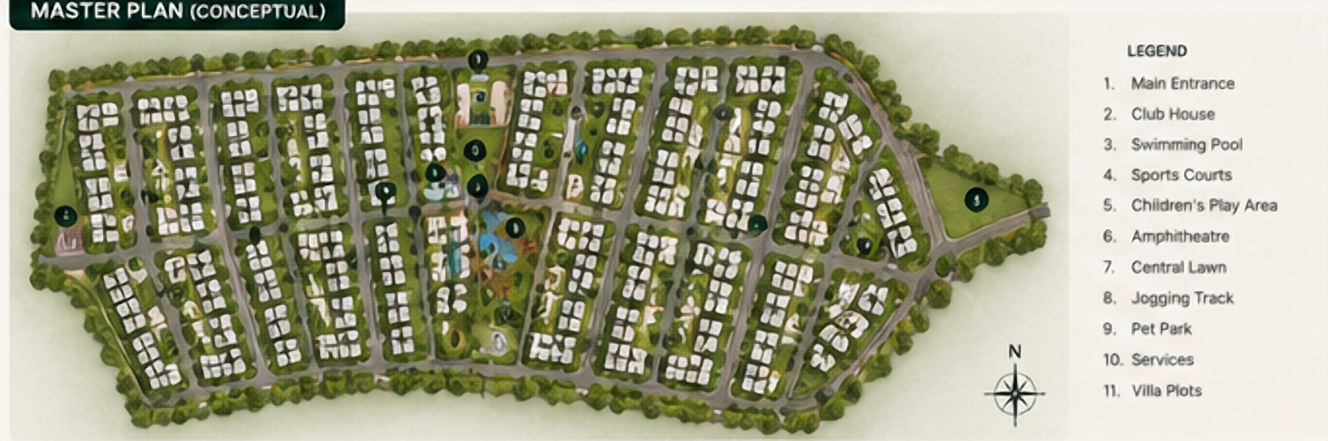 Conceptual villa-community master plan