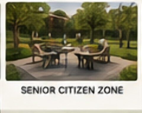 Senior citizen garden zone concept