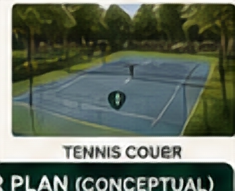 Tennis court amenity concept
