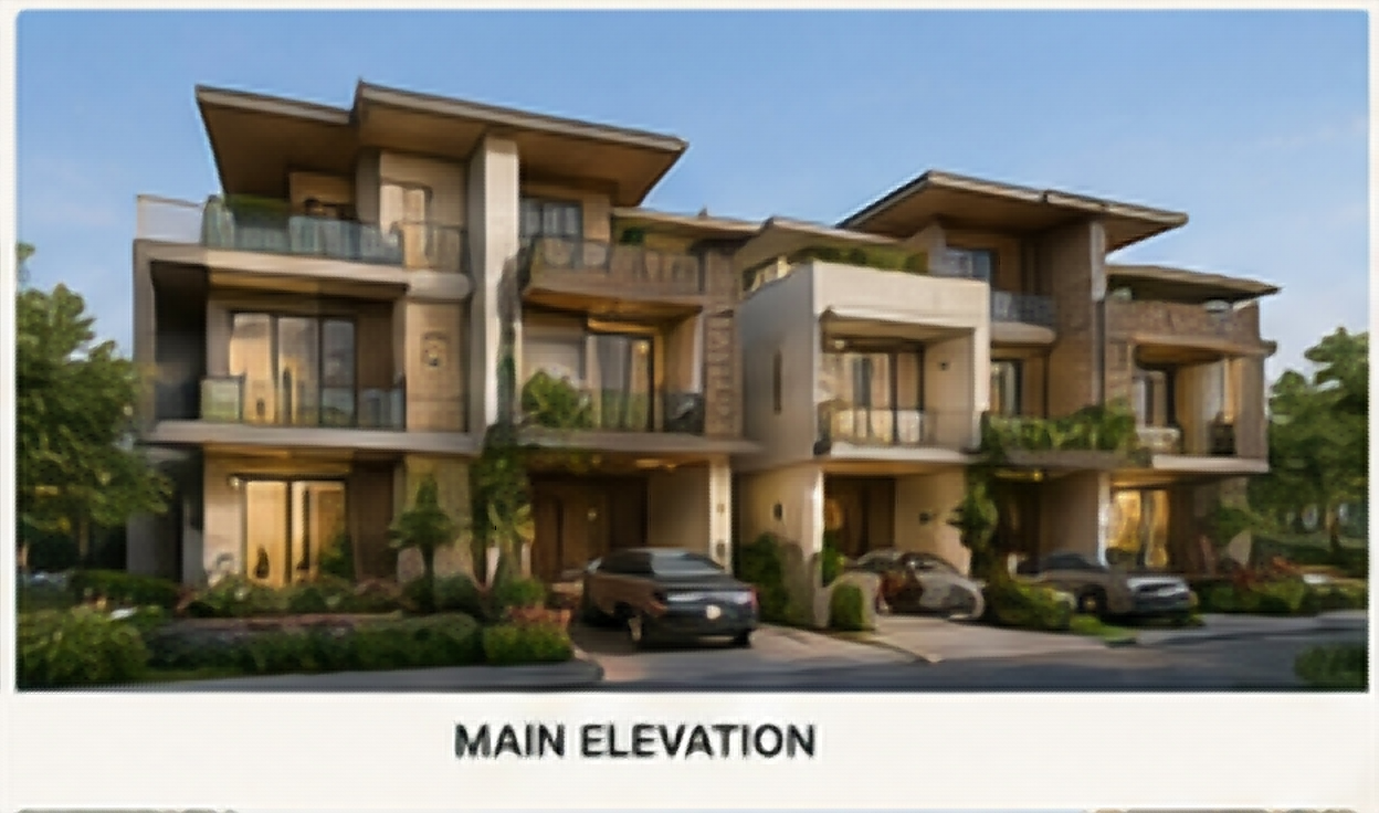 Contemporary villa elevation concept