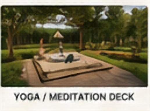 Yoga and meditation deck amenity concept