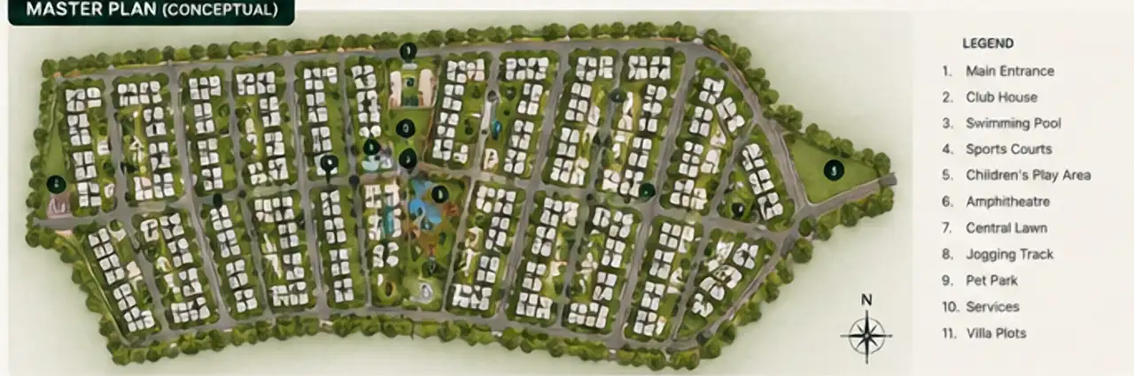 Conceptual villa-community master plan
